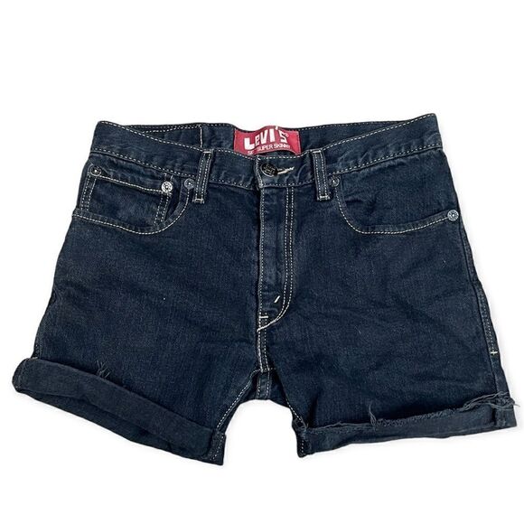LEVI’S URBAN OUTFITTERS CUTOFF DENIM SHORTS INDIGO BLUE WAIST 28 - Picture 1 of 10